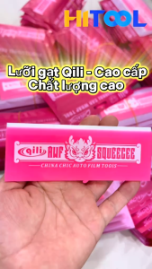 Lưỡi gạt cao su mềm Qili 2 đầu màu hồng 13cm x 5cm LQL157A chuyên đẩy phim cách nhiệt ppf decal