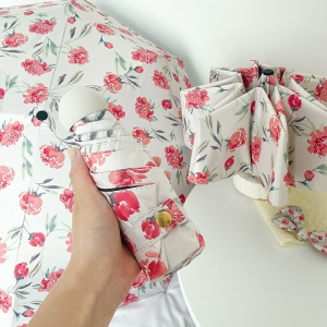 French camellias sunshade Rain and Rain Dual use Automatic Folding Umbrella Girls portable umbrella
