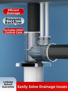 TAOSHI | Odor Preventing Overflow Prevention Three-way Connector for Washing Machine Drainage Pipes