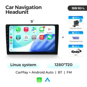 7/9/10inch Linux System Touch Screen Car Radio Universal 2 DIN Autoradio Wireless Carplay Android Auto RDS FM Multimedia Player