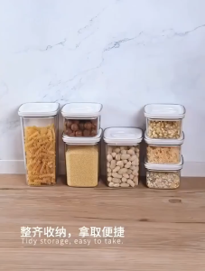 Airtight Container Food Storage Milk Storage Canister Transparent Sealed Tank PET Leak Proof Jar