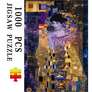 Jigsaw Puzzle 500/1000/1200/2000PCS Gustav Klimt The Kiss Abstract Art Brain Teaser Puzzle Calming Hobby Gift
