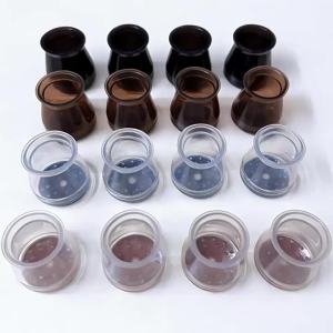 8Pcs Silicone Chair Leg Floor Protectors with Non-slip Felt French Cabinet Cups for Hardwood Floors Protect from Scratches