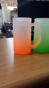 Gelas Bir Frost Gradient Warna Sublim / Beer Mug Sublimation 16 Oz Eceran Minimal Pembelian 2 dan Kelipatannya