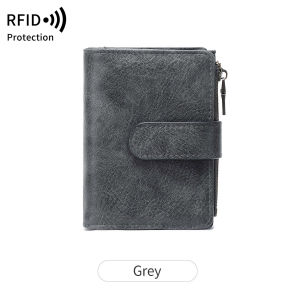 Retro FashionWomens Wallet RFID Anti-theft Short Trifold Large Capacity Card Holder Coin Purse ID Card Credit Card HolderWallet