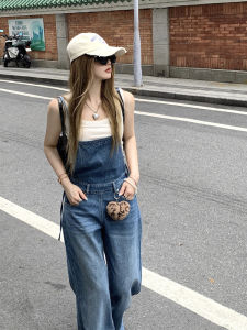 Retro High Waist Wide Leg Jeans Womens Spring Summer Slimming Straight Cut Long Loose Floor Length Denim Pants Trendy Design