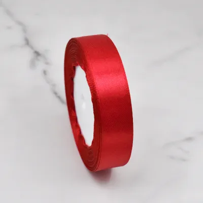 2.5cm wide 25yards RED Satin Ribbon