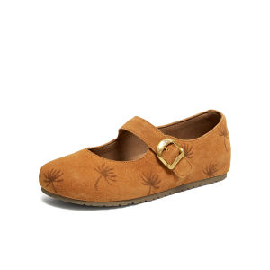 Leather Fashionable Versatile Casual Shoes Flat Pumps