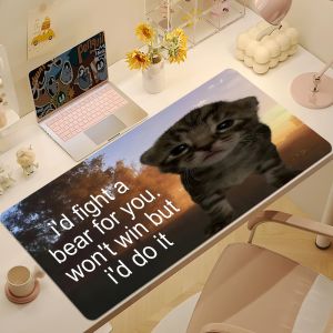 BILIBILI | Cat Funny Meme Mouse Pad Non-Slip Thickened MousePad Student Gaming Cushion Large Writing Lockedge Office