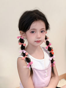 Pink Small Ball Hair Ties 10 Pack Cute Non-Damaging Hair Accessories for Girls Baby-friendly Elastic Hair Bands