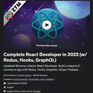 React Developer in 2022 (w/ Redux Hooks GraphQL)