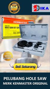 Hole Saw Kit 13 pcs Kenmaster Mata Bor Kayu - Pelubang Pipa KENMASTER Hole Saw Kit Holesaw Set 13 pcs Mata Bor Pelubang Kayu PVC