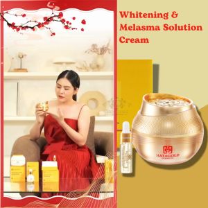 [Tặng Serum Tinh Chất Vàng 5ml] Kem Dưỡng Trắng Da Ngừa Nám Tinh Chất Nano Vàng Hatagold Whitening - Melasma Solution (30g) Chính Hãng Mờ Tàn Nhang Nâng Tone Da Ngừa Mụn