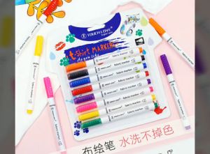 8Pcs/Set Spidol Penanda Kain Spidol Permanen Kain Tekstil Baju Kanvas Decor Textile / Water Erasable Pen / Fabric Shirt Marker Permanen