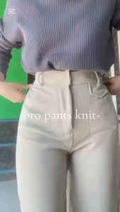 ORO PANTS Celana Wanita Highwaist Panjang Kulot Bahan Anti Kusut Loose Pants Trouser Basic Kerja Korean Style