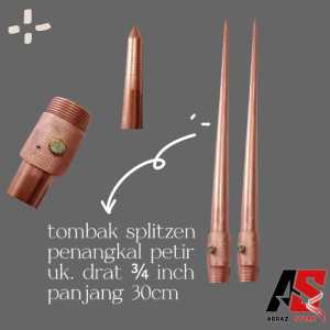 tombak splitzen / penangkal petir anti petir 3/4 inch Tb 30cm