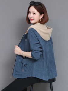 Corduroy Short Coat Womens Loose Style Autumn New Arrival Anti-Aging Mom Coat 30 40 Years Old Female Fashion Outerwear