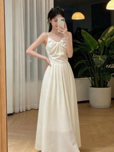 Ge·an·fei | Đầm Hè Dây Đeo Trắng Thanh Lịch
