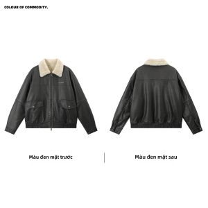 JNXS | Áo Khoác Cổ Vintage Ấm Áp Đôi Zipper