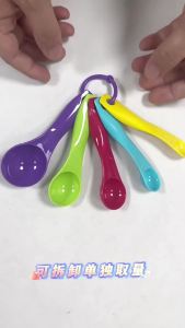 Sudu mengukur berwarna-warni Set 5 dengan lulus mengukur sudu mengukur sudu susu tepung Set 5  ketuhar