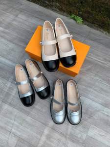 Giày búp bê BB65 mũi tròn quai ngang gắn hạt đá