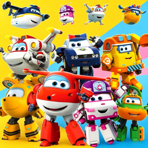 QAT | Super Wings Transforming Toy Robot Set