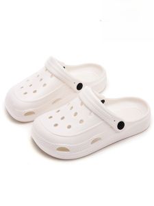 รองเท้าแตะ EVA แบบมีลวดลายสีพื้นสำหรับใส่ไปชายหาดในช่วงฤดูร้อนสำหรับทั้งชายและหญิง รองเท้าแตะแบบมีพื้นยางป้องกันการลื่น รองเท้าแตะแบบมีพื้นนุ่มสำหรับใส่ในบ้าน