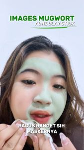 Masker Mugwort Stick Wajah Glowing Putih / Images Clay Mud Masker Jerawat Ruam & Pori-Pori - 40g