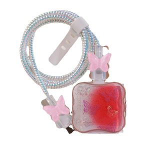 เคสโทรศัพท์ลายผีเสื้อหลากสี สำหรับ iPhone 17 16 พร้อมหัวชาร์จเร็ว 18W 20W แบบ US  พร้อมฝาครอบป้องกันและที่เก็บสายชาร์จ