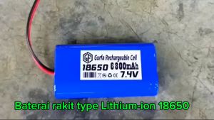 Baterai RC Rechargeable 18650 6800mAh 7.4Volt Soket Putih Harga Promo Terbaik