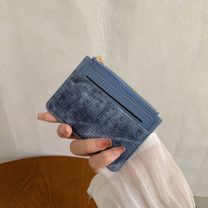 กระเป๋าใส่บัตรแบบบางพิเศษสำหรับผู้หญิง กระเป๋าใส่เหรียญ กระเป๋าใส่ธนบัตรหลายช่อง กระเป๋าใส่เหรียญแบบหนัง PU สำหรับเยาวชน