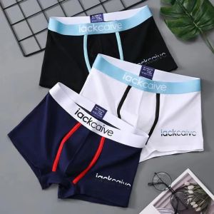 3Pcs Male Panties Cotton Mens Underwear Boxers Breathable Man Boxer Printed Underpants Comfortable Shorts Men Underwear M-3XL