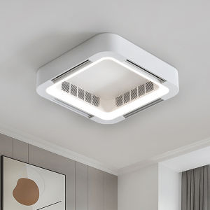 LANTU 180° Bladeless Ceiling Fan 45W 58cm Can Swing Ceiling Fan Wireless Fan Ceiling Light Safety Fan Energy Saving