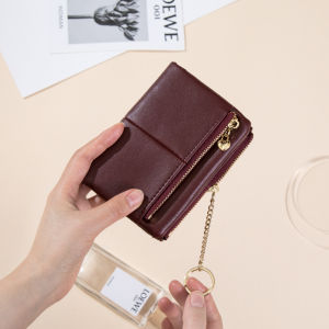 Niche Style Minimalist Design Retro Small Wallet Womens Short Multi-Card Zipper Multi-Function Hand Coin Purse