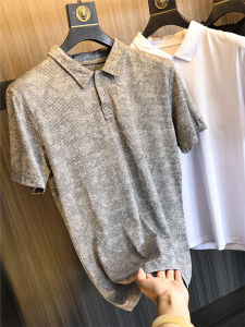 Quick Dry Breathable Mens Polo Shirt Short Sleeve Turn-down Collar Outdoor Elastic Summer Lightweight Business Casual Solid Color