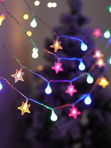 Solar Light Star Bubble Ball String 30LED Christmas Outdoor Decoration Waterproof Color Light