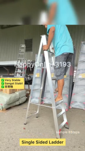 Aluminium 7/8/9 Steps Single Sided Ladder Tangga 楼梯 7/8/9 Steps