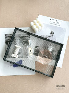 Modern Minimalist Acrylic Tray Bathroom Hotel Washstand Aromatherapy Storage Rack Rectangular Resin Tray Decorative Display Shelf