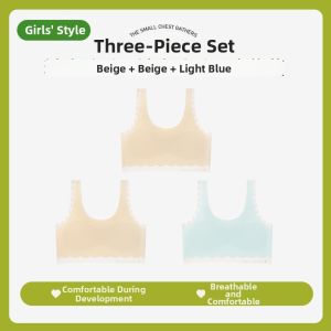 Breathable Ice Silk Seamless Lightweight Bra for Adolescent Girls