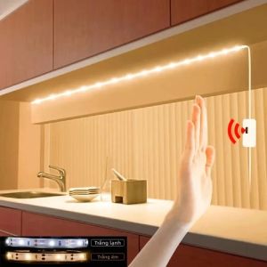 Dải Đèn LED Cảm Ứng Cầm Tay 60 Hạt Đèn/mét 5V USB Trắng/Ánh Sáng Ấm Áp Cho Phòng Ngủ Nhà Bếp Tủ Quần Áo