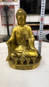 Tượng nhiên đăng lão cổ phật bằng đồng cao 25cm ngang 16cm