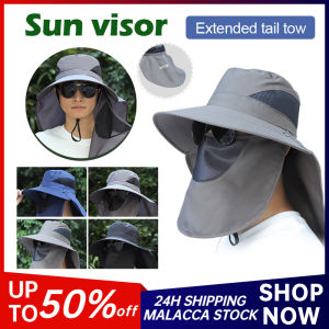 Summer Sun Hats Camping Fishing Cap UV Protection with Removable Neck Flap Quick Dry Breathable Wide Brim Outdoor Sun Cap