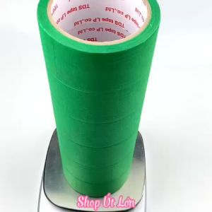 Băng keo giấy màu xanh lá rộng 4.5cm dài 25 mét lõi giấy 3mm - 1 cây có 6 cuộn