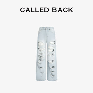 CALLED BACK | Ripped Distressed Light Blue Skinny Jeans Slim Fit Fashion Trousers