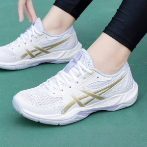 ASICS | Breathable Fitness Badminton Shoes White Purple