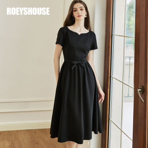 Roey s house | Elegant Bow Detail Heart-shaped Neckline Dress