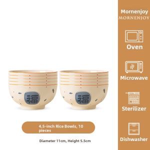 mornenjoy | Glaze Under Color High Aesthetics Home-use Ceramic Dinnerware Set