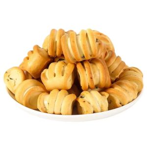 Shanxi Special Product Pure Baking Soda Original Flavor Small Flower Roll Dry Bread Food Snacks Anti-Hunger Breakfast Delicious