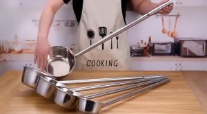 GÁO NƯỚC LÈO - NƯỚC LẨU CHẤT LIẸU INOX 201 - GÁO MÚC NƯỚC LÈO CÁN DÀI