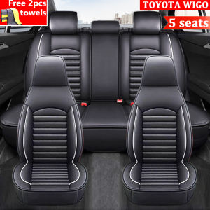 Toyota wigo Car seat cover five-seater leather car seat protector car interior set Suitable for seats with non-removable head restraints and sports seats